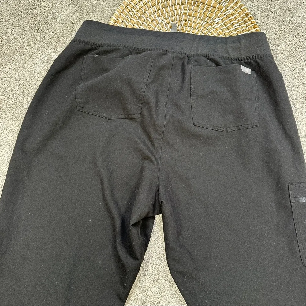 Figs Women’s Zamora Jogger Scrub Pants Pull On Drawstring in Black L - Image 7