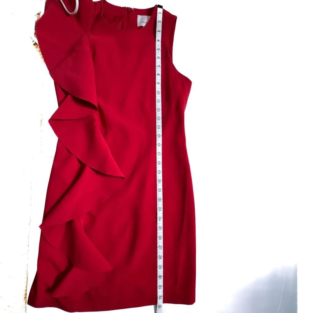 Cinq à Sept Kimberlin Ruffle Cascade Red Dress Size 4 - Image 15