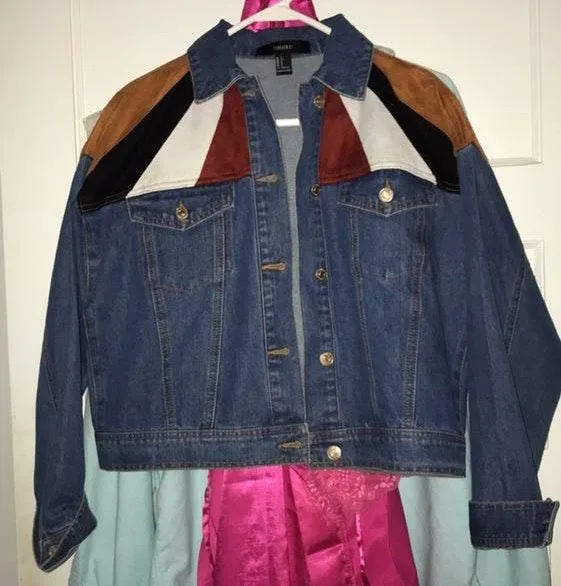 Forever 21 Colorblock Denim Jacket - Image 3