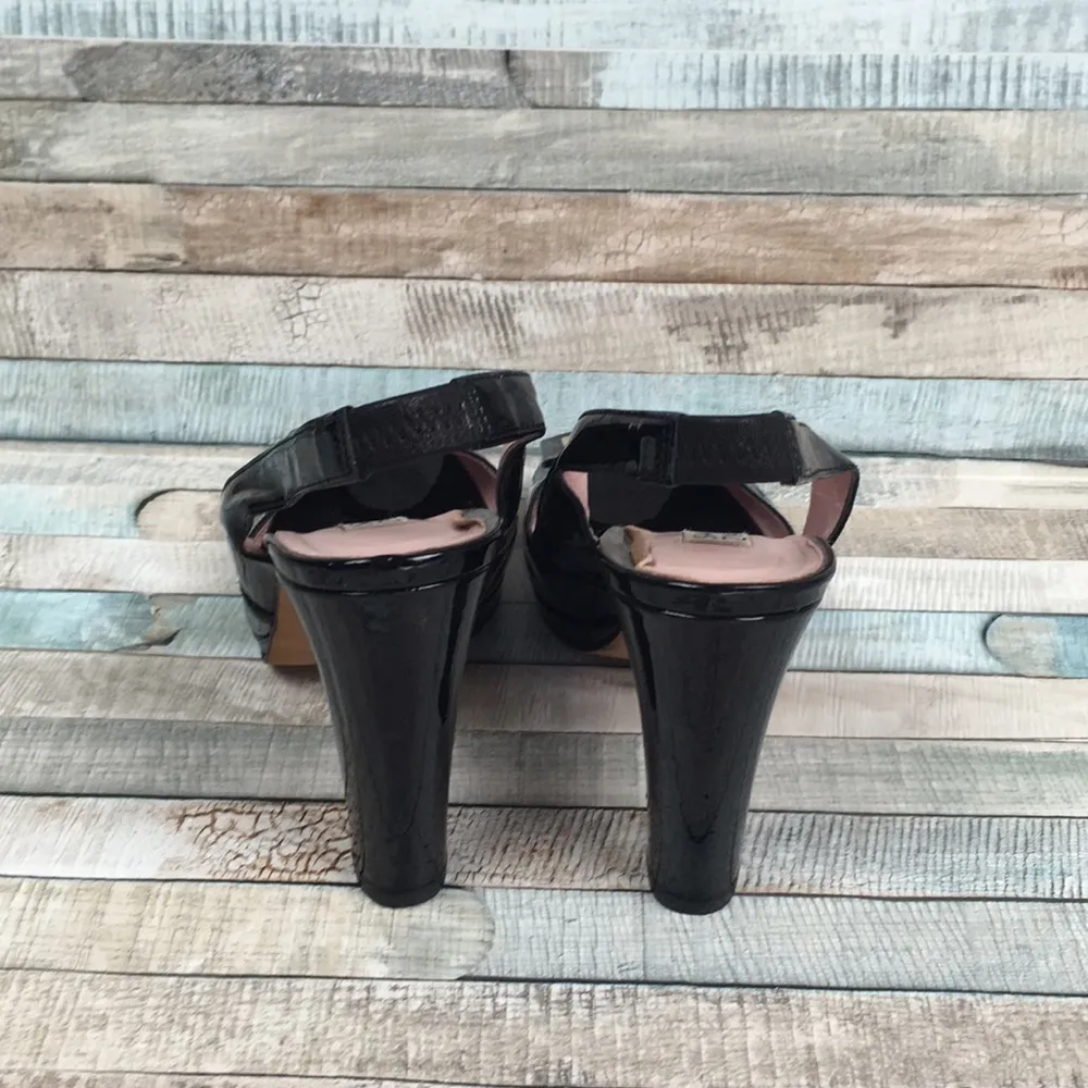 Black Patent Leather Slingbacks - Image 4