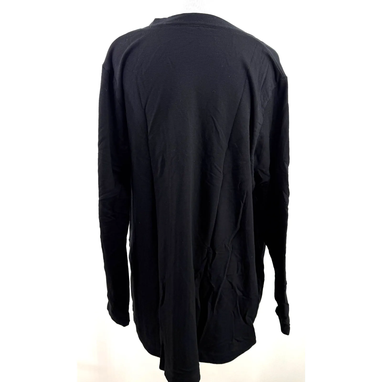 Eileen Fisher Women's Black Tencel V-Neck Full Zip Up Shirt Sweater - Image 4