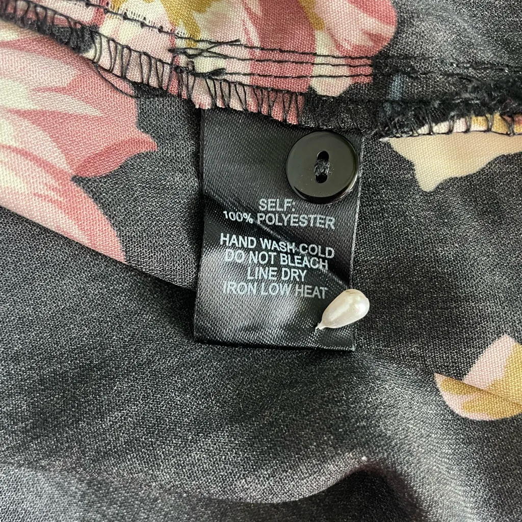 Lulus Mary Anne Black Floral Print Midi Shirt Dress - Image 9