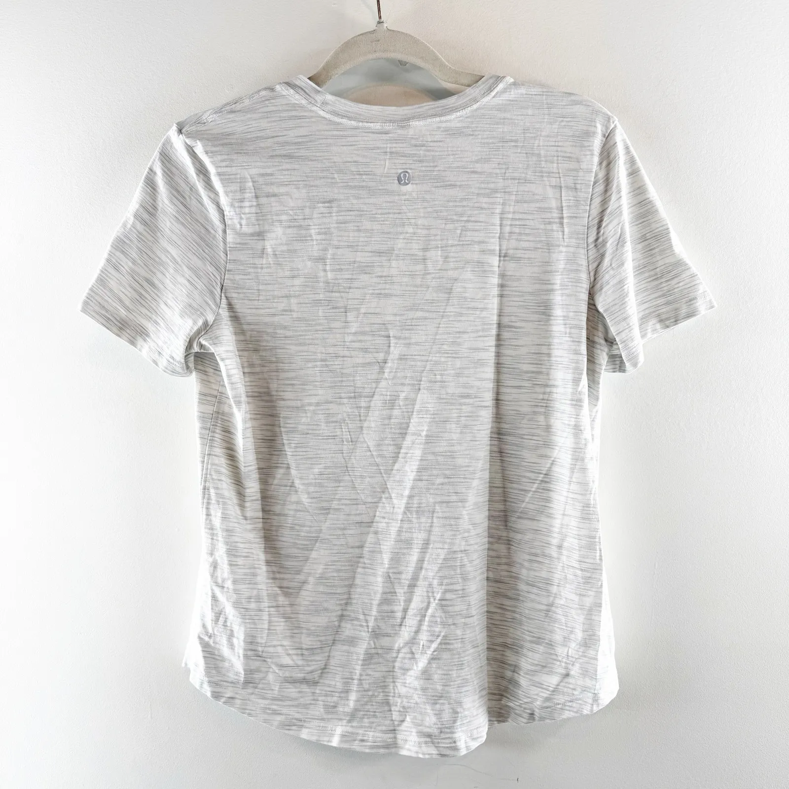 Lululemon Love Crew Short Sleeve T-Shirt Space Dye Ice Grey Alpine White 6 - Image 5