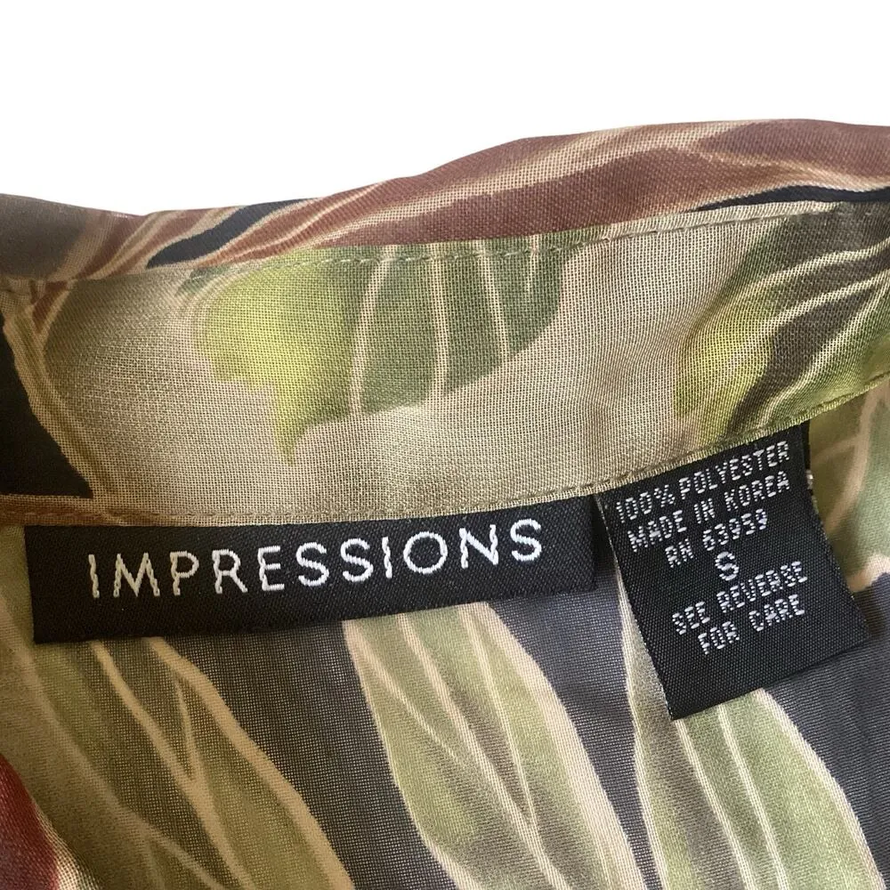 Impressions Floral Button Down - Image 4