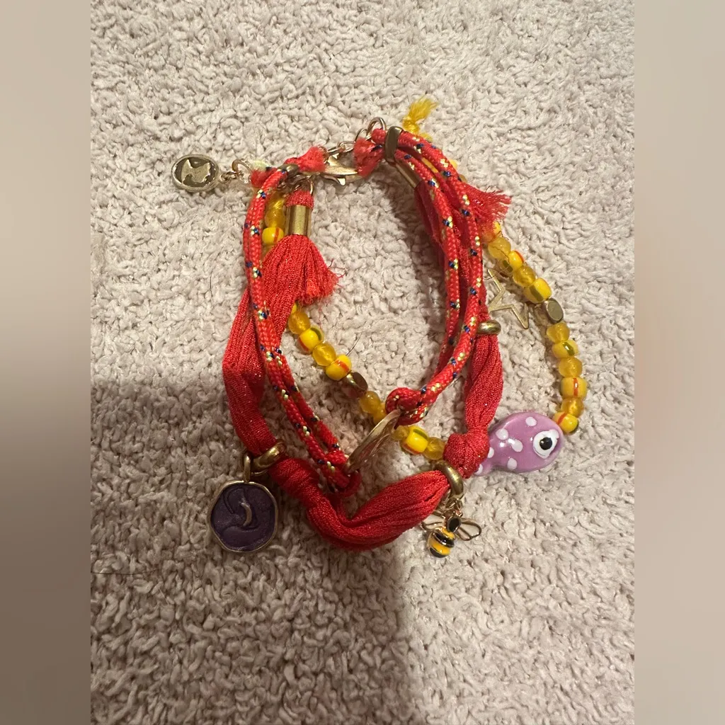 NWOT FREE PEOPLE + Ariana Ost
Alina Charm Bracelet - Red
$48 MSRP - Image 7