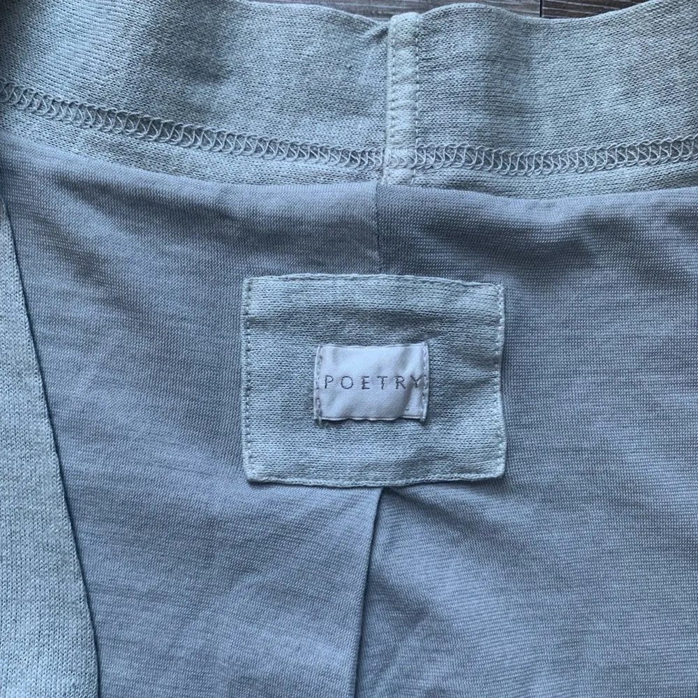 Poetry Light Gray One Button Hemp Blend Cardigan 6 - Image 3