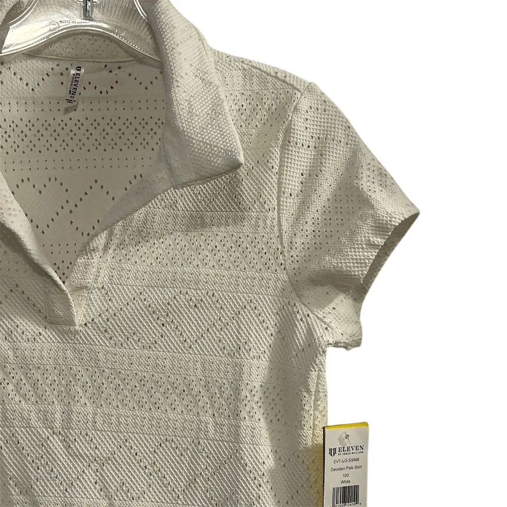 Eleven by Venus Williams Women's XS White Polo Shirt Lightweight Breathable - Image 3