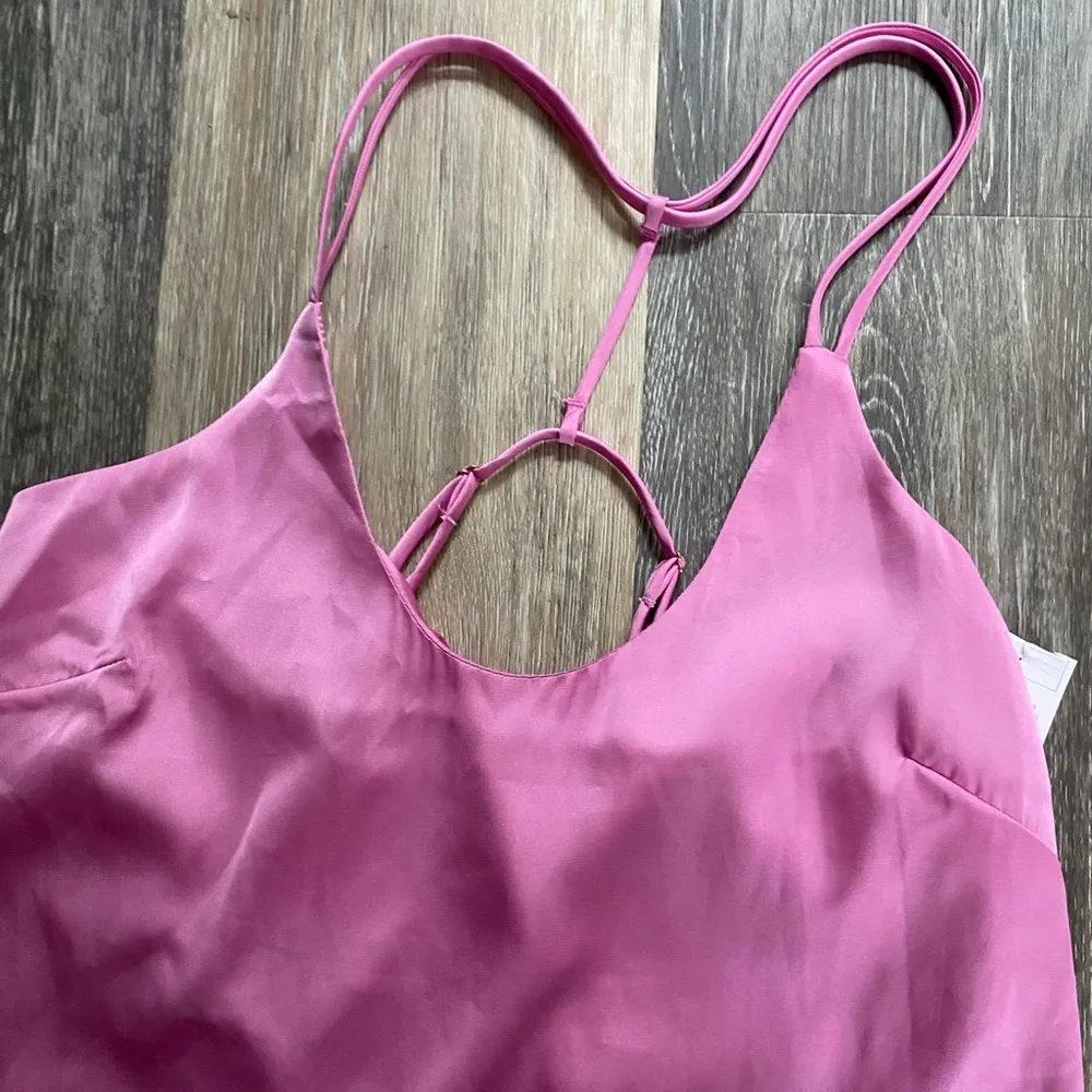 Auden Silky Pink Spaghetti Strap Slip Midi Dress‎ Nightgown Size XS NWT - Image 4