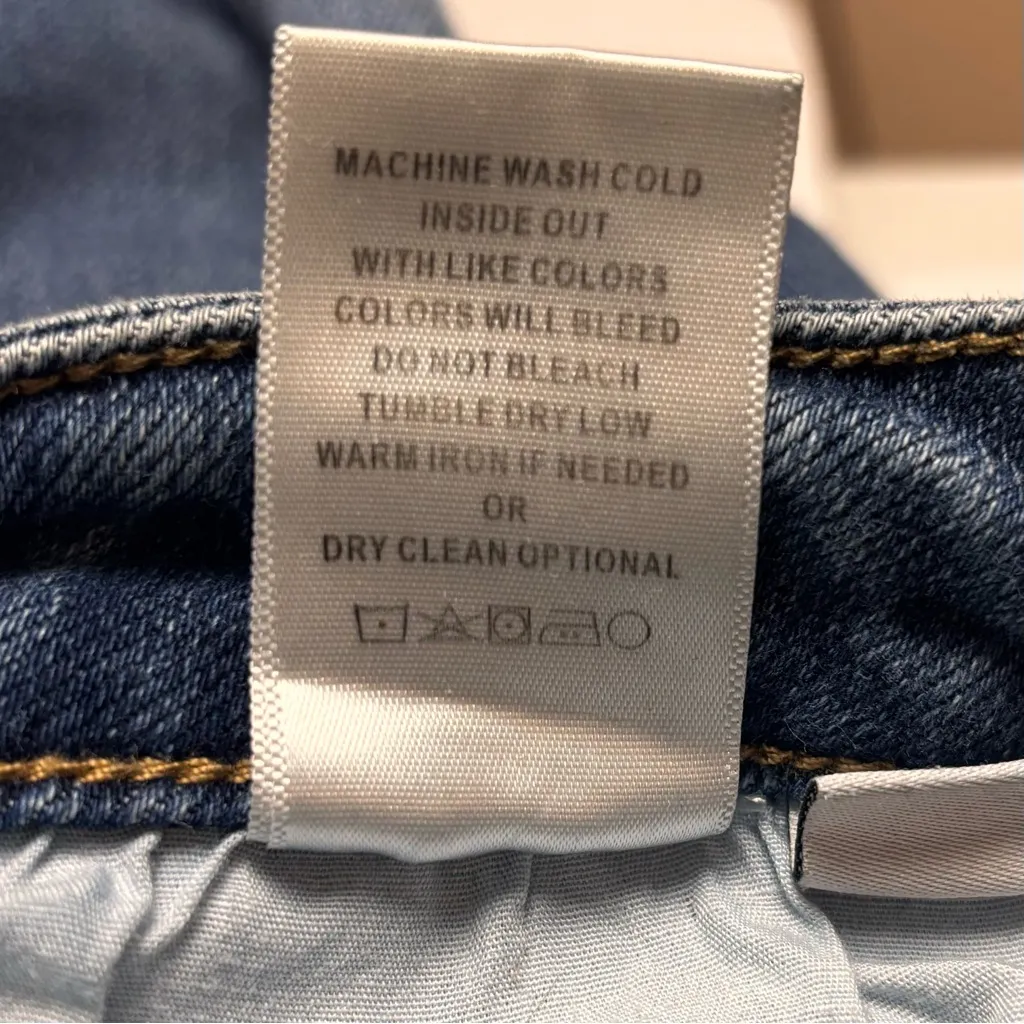 Vervet Women’s Jeans Front Slit Ankle Jean Center Seam Blue 2% Spandex Size 28 - Image 7