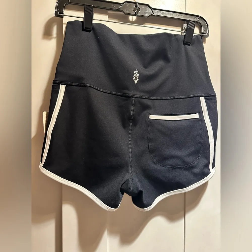 NWT Free People Movement Island Time Shorts In Black White Combo - Image 9