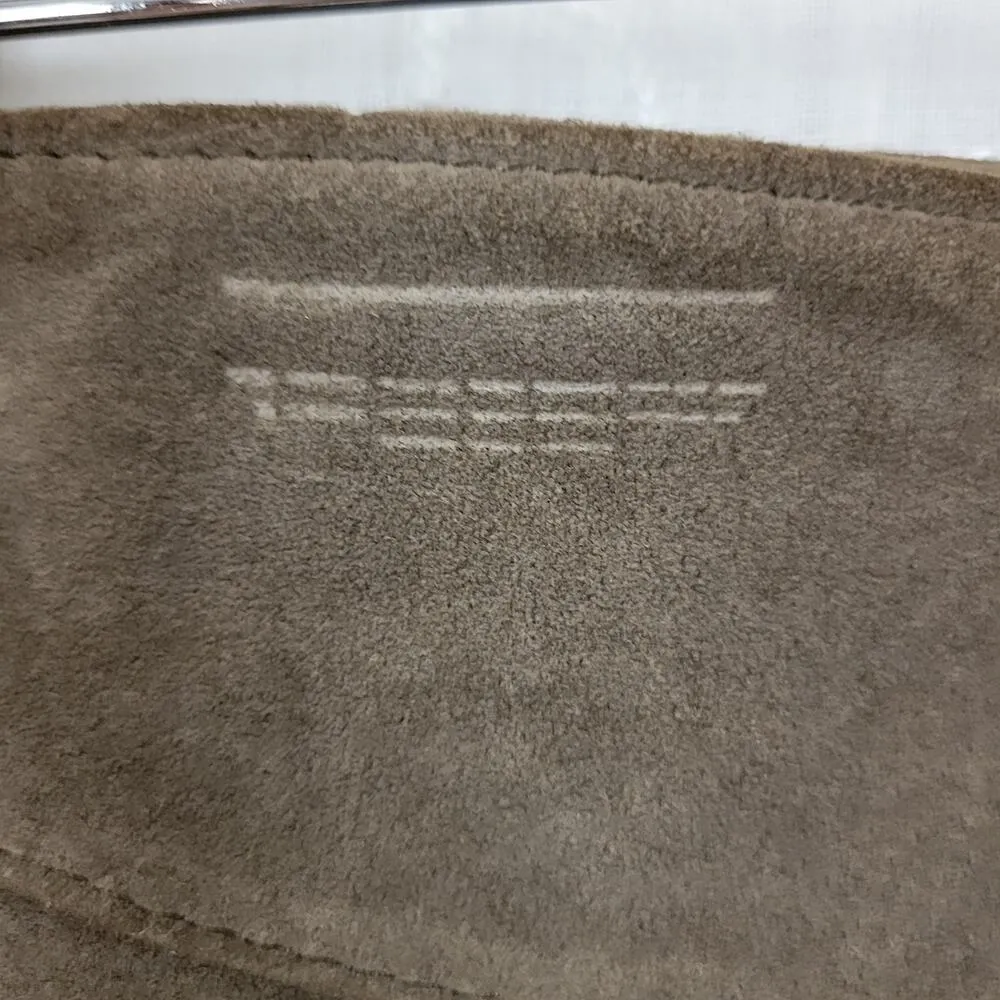 VTG Blue Asphalt Leather Fringe Mini Skirt 9 Brown Suede Rodeo Western Cowgirl Size 8 - Image 4