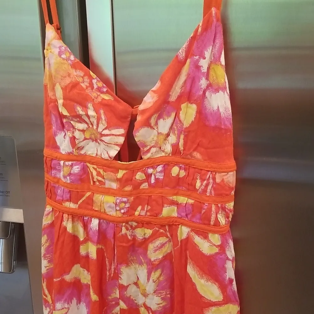 💕FREE PEOPLE💕 Wisteria Mai Dress ~ Orange Pop Combo Large L NWT - Image 14