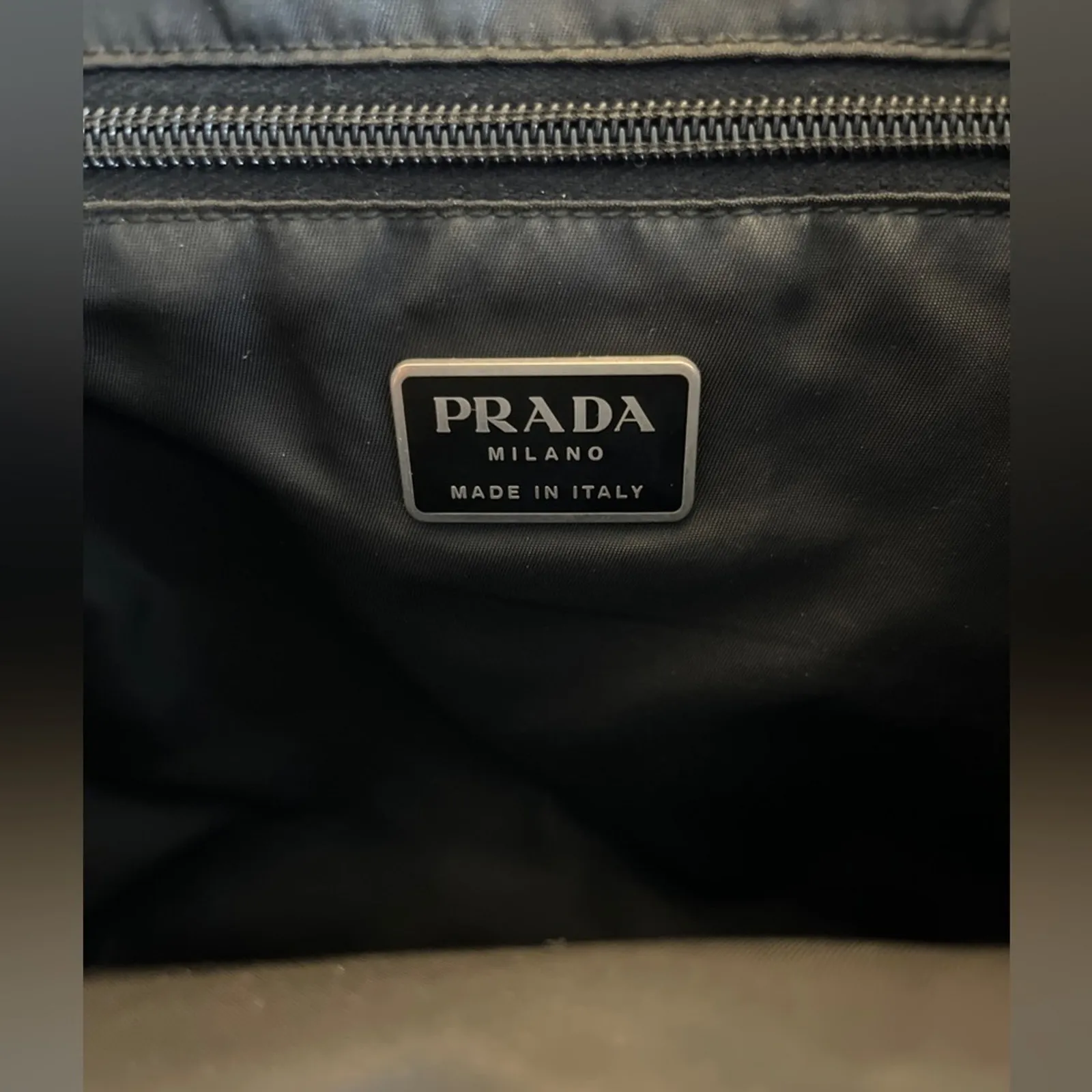 Prada Lucite Handle 90's Tote Black Nylon Made in Italy Minimalist Icon Vintage - Image 5