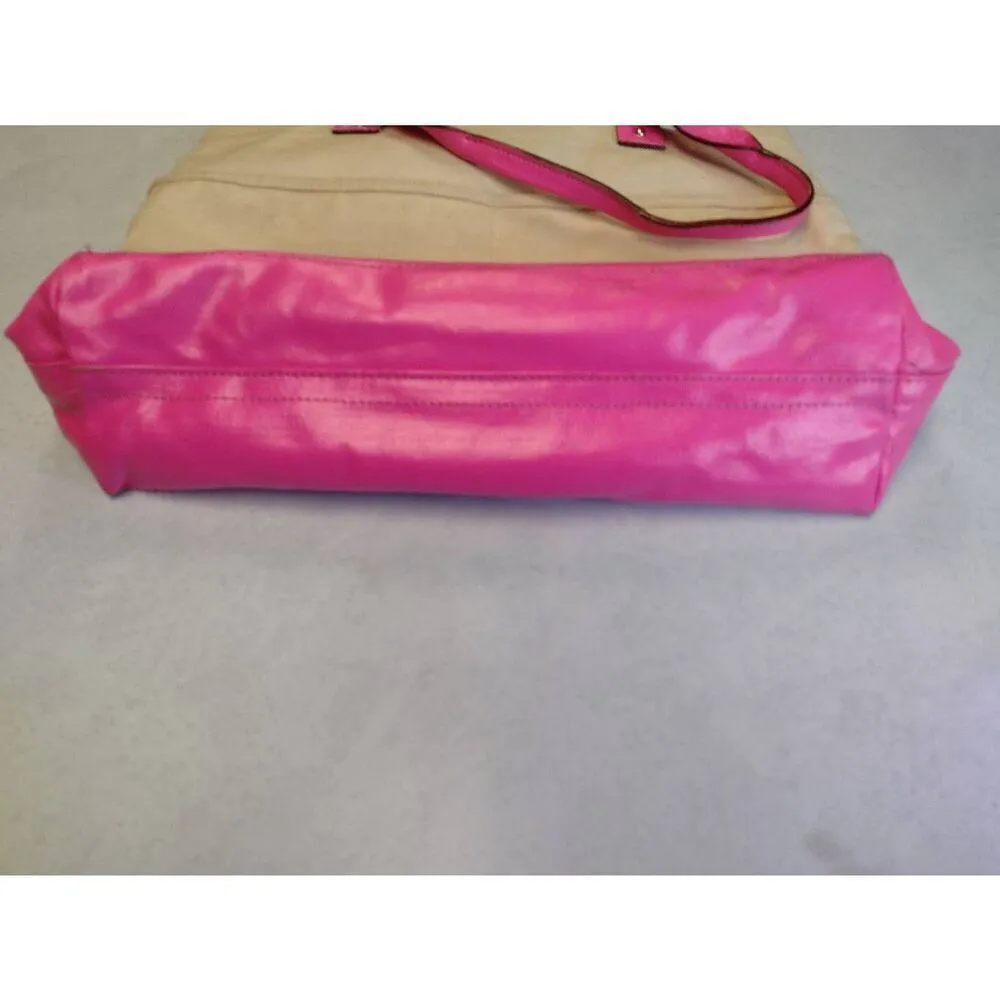 Kate Spade New York Horseshoe Cove Magazine Tote Pink Cream Handbag - Image 6