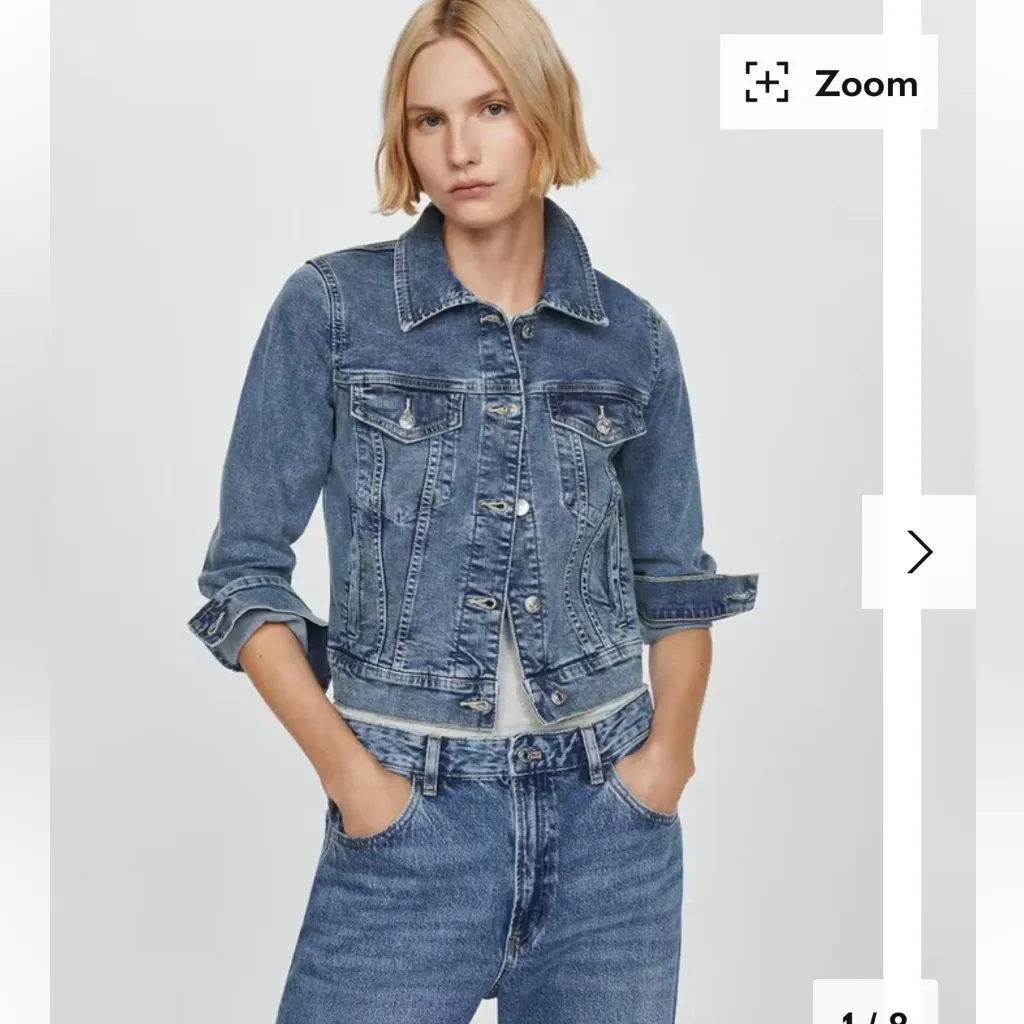 NWOT Mango Vicky Denim Jacket - Blue - Image 2