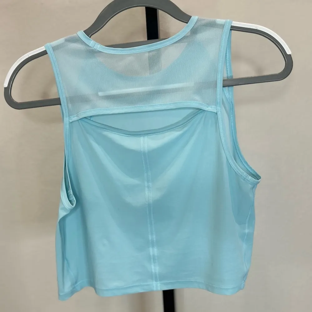 Lululemon Women Icing Blue Sculpt Tank Cropped Cutout Sleeveless - Image 3