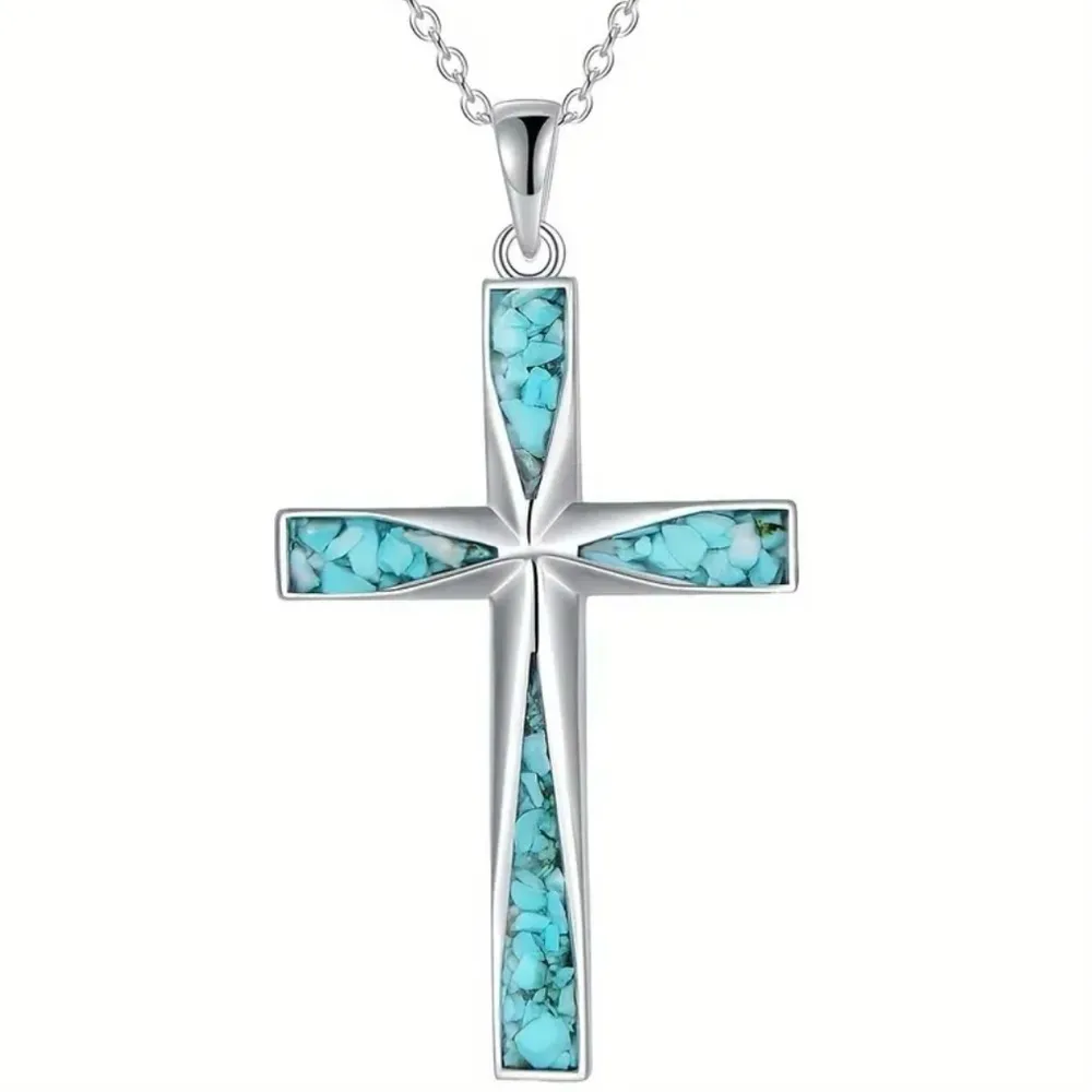 Fancy Cross Necklace NWT Silver - Image 10
