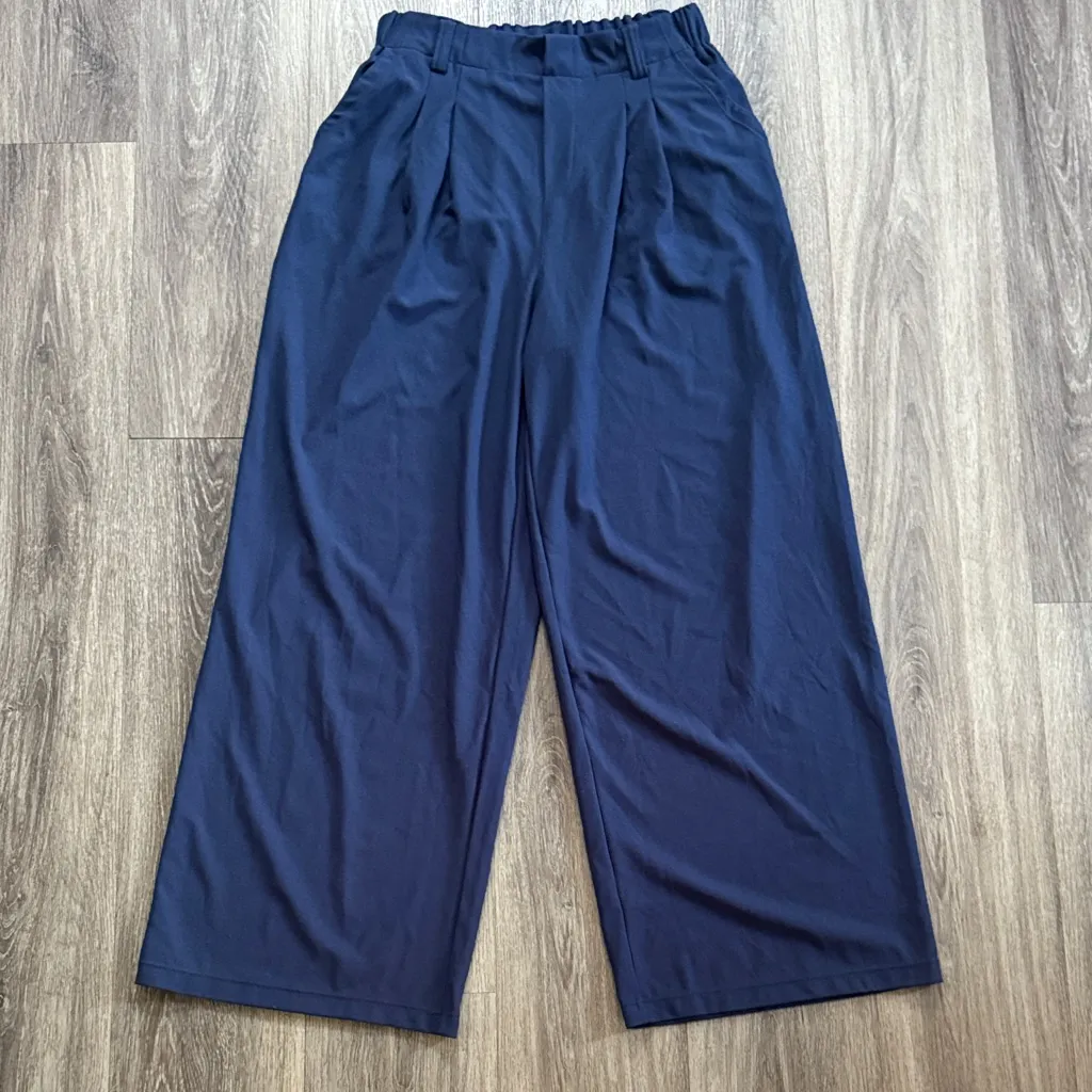 Halara  Deep Blue Wide-Leg Pants women’s Palazzo pants Medium - Image 2