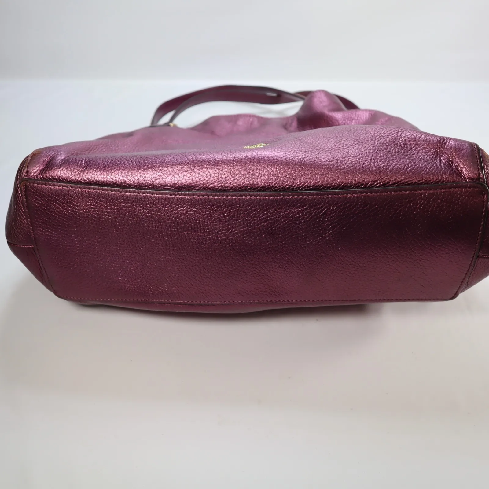 Coach Hallie Pebble‎ Leather Shoulder Bag Metallic Berry F80271 Hobo Redefined - Image 4