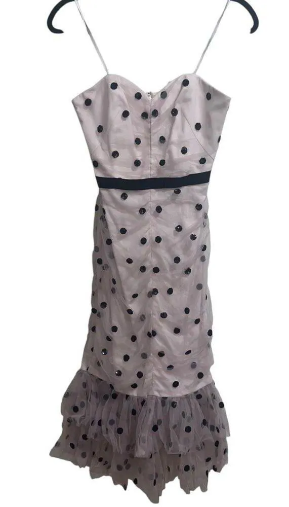 NEW NWT  Strapless Sequin Polka Dot Tulle Dress - Image 5