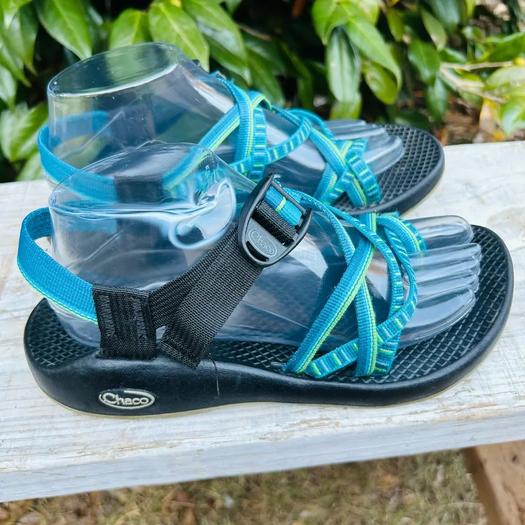 Chacos Chaco Women’s ' Striped Teal and Black Sandals - Image 4