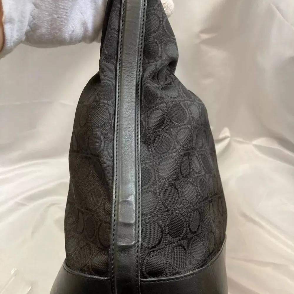 Salvatore Ferragamo Black Monogram Hobo Bag with Curved Design - Image 13