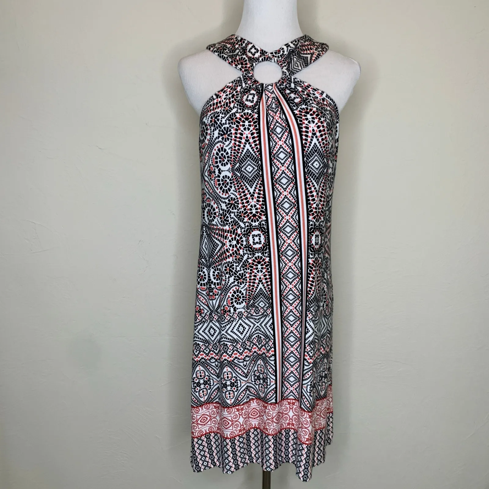 Soma Dress Stained Glass Pattern Ring Front Sz Medium Black - Image 2