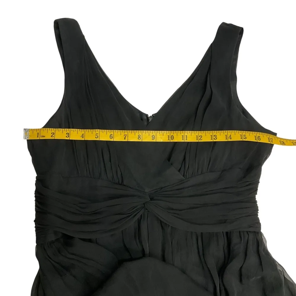 Donna Morgan Women's‎ Jessie Sleeveless Chiffon Cocktail Dress 12 Black Wedding - Image 11