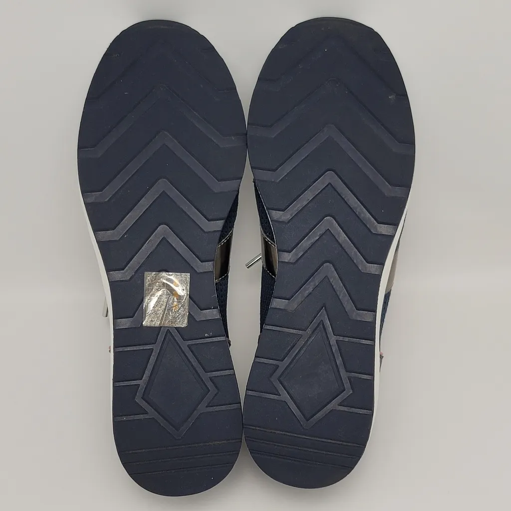 Michael Kors Hilda Knit & Leather Sock Wedge Heel Lace Up Trainers Sneakers Sz 9 - Image 8