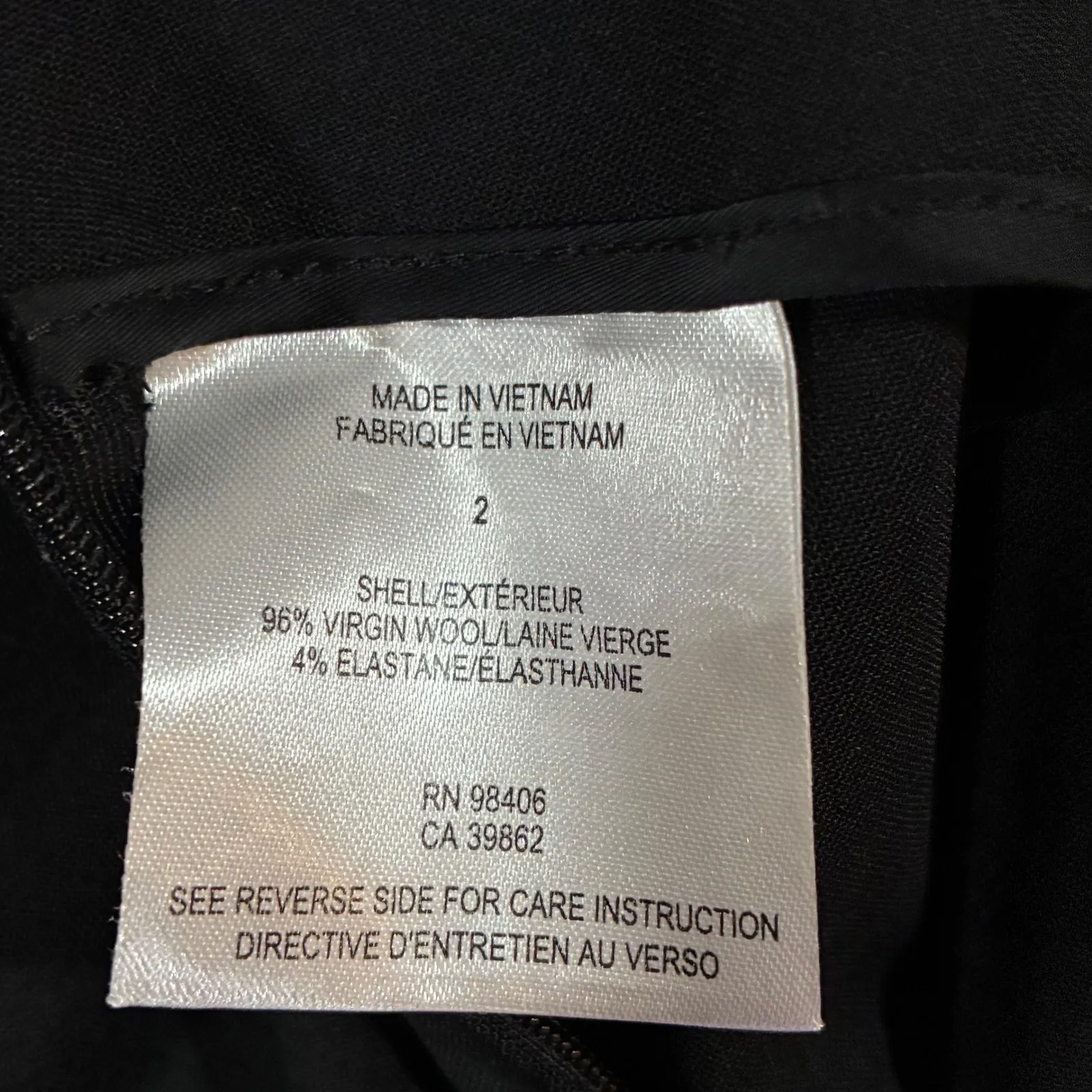 Theory Virgin Wool Blend Straight Leg Dress Pants Women's 2 - Image 5