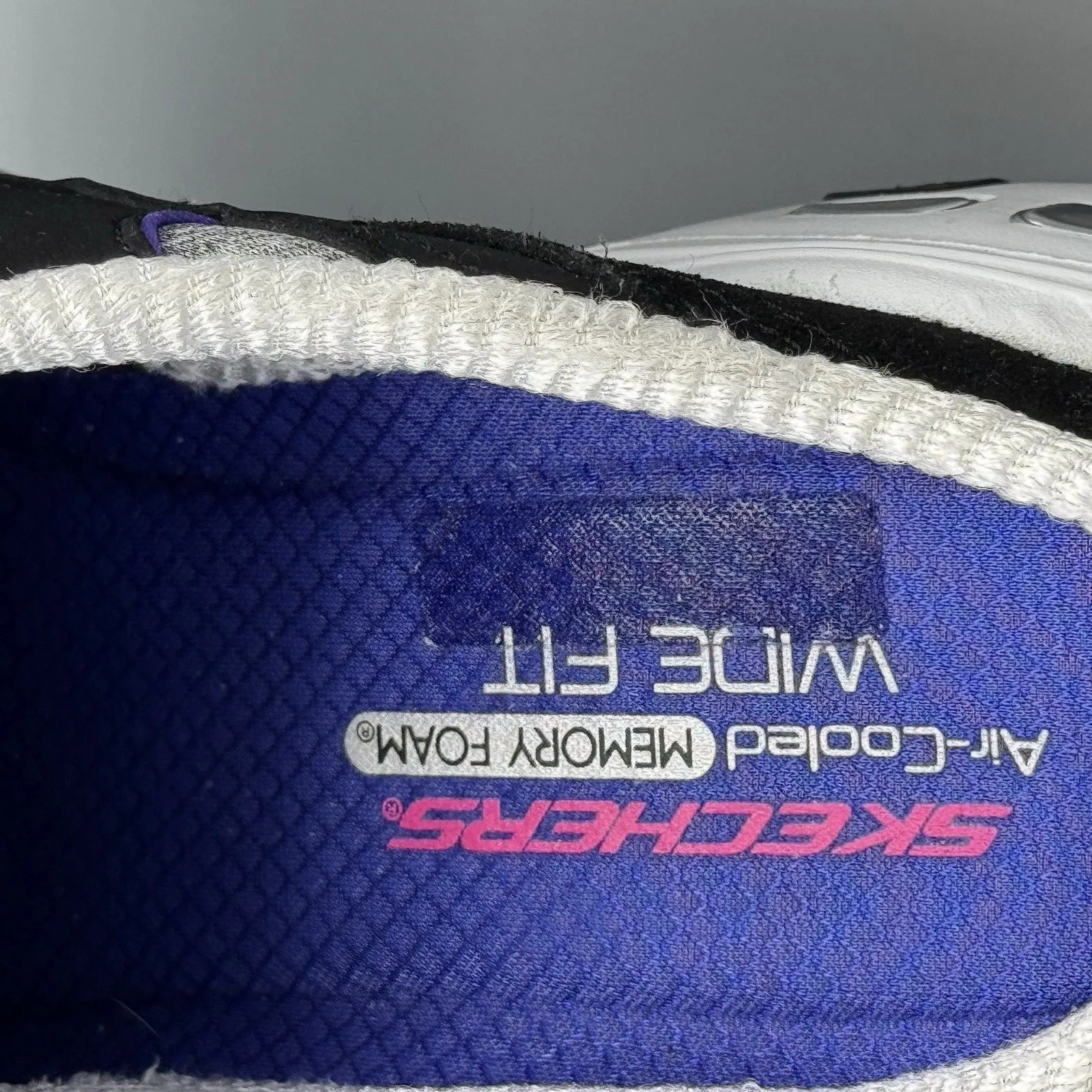 Skechers Air Cooled Memory Foam Mule Wide Fit Shoes 8.5 Womens Black Purple - Image 3