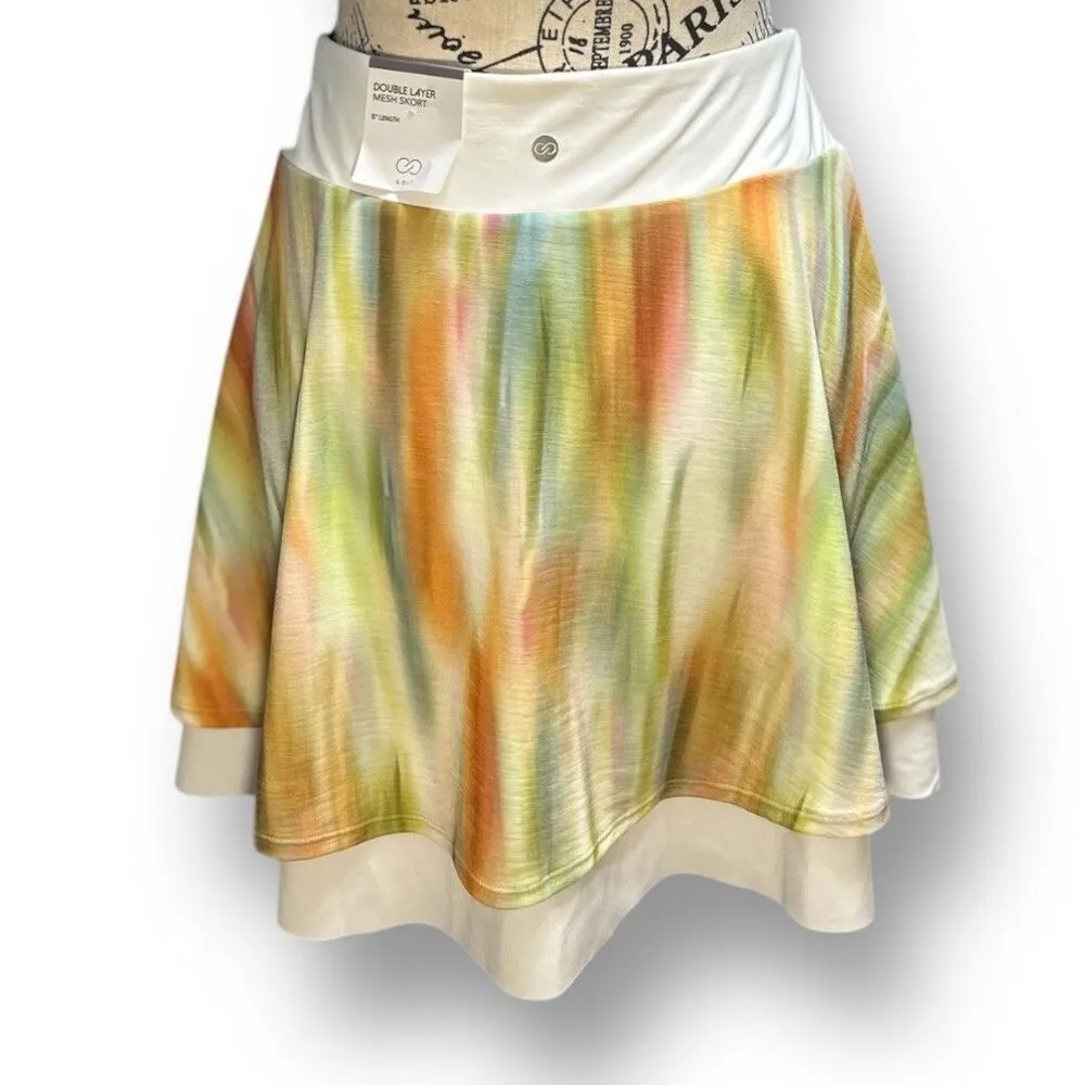 Calia S Green Cream Golf Skort Mesh Double Layer Pocket Stretch Activewear NWT White - Image 5