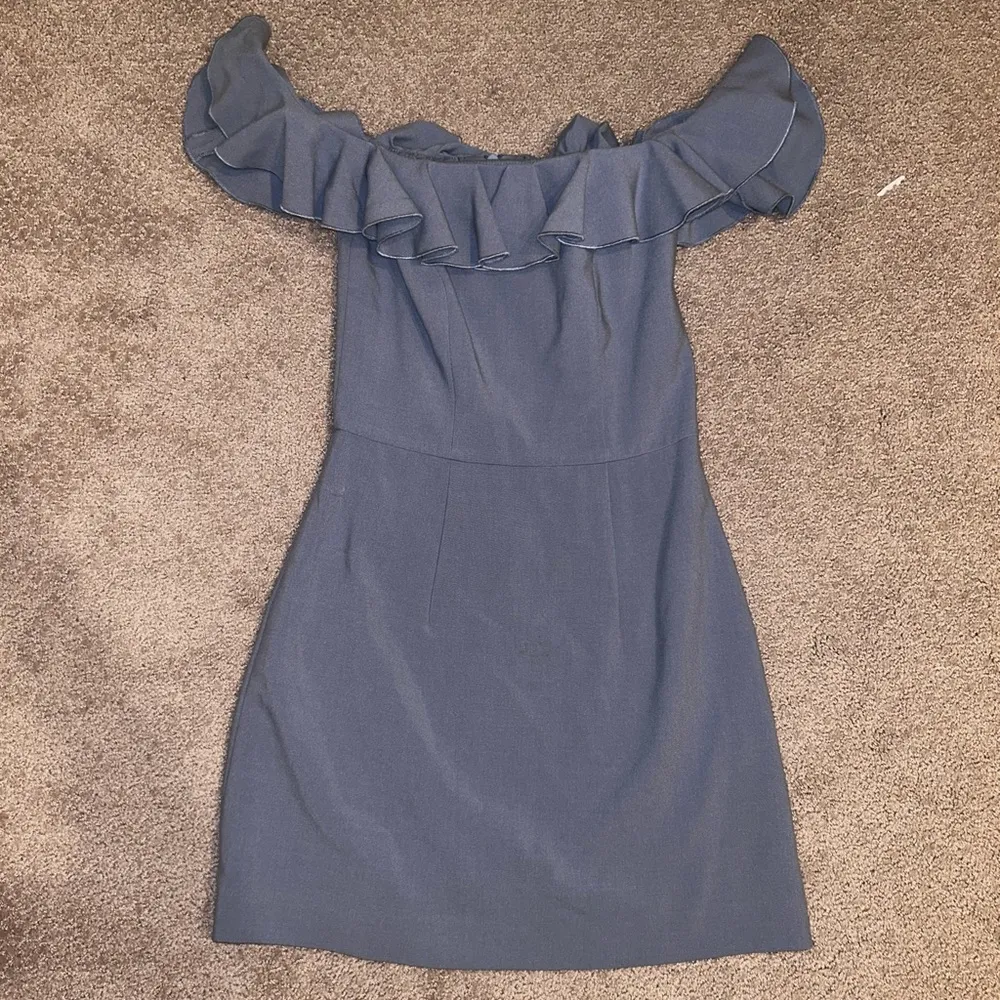 French Connection blue ruffle mini dress size 4 - Image 3