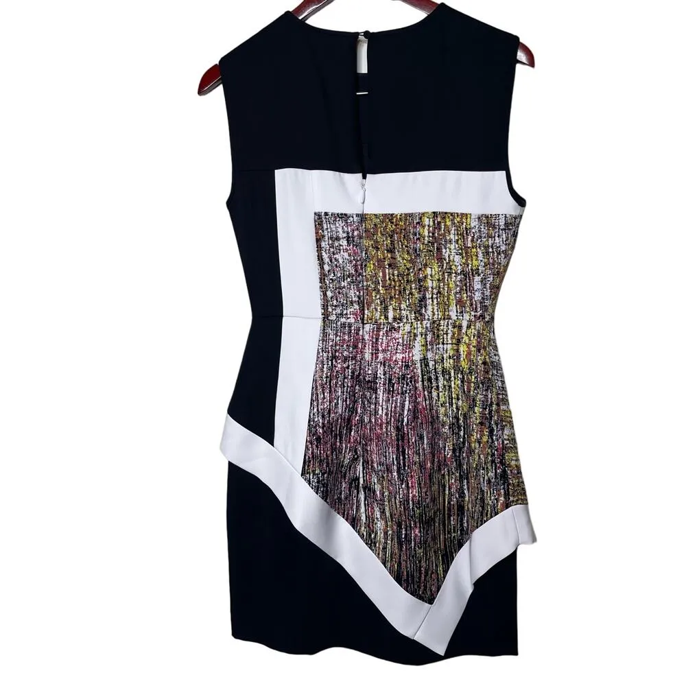 BCBGMaxAzria Alessandra Sleeveless Mini Dress Black/White Womens 2 - Image 3