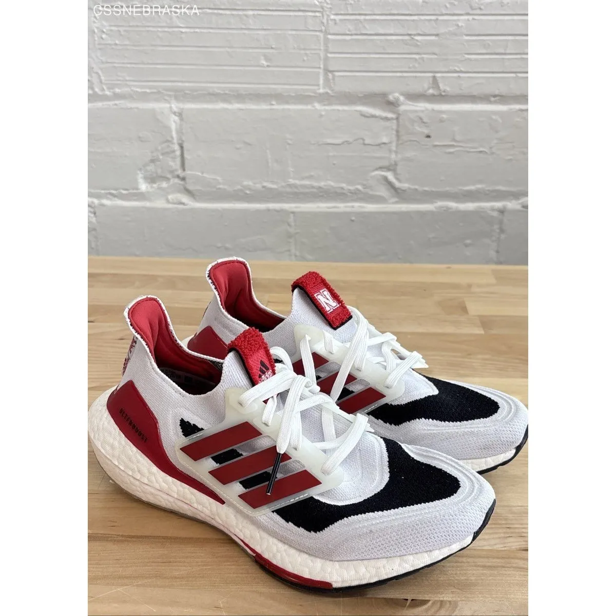 Adidas Red/White/Black adidas Nebraska Ultraboost 21 Shoes Womens - Size 6,5 - Image 2