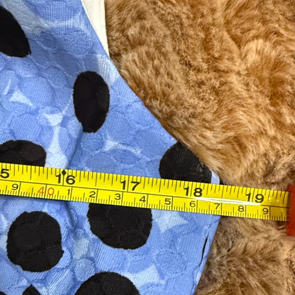 Tahari by Arthur S. Levine Elegant Blue and Black Polka Dot Dress size 8P - Image 6