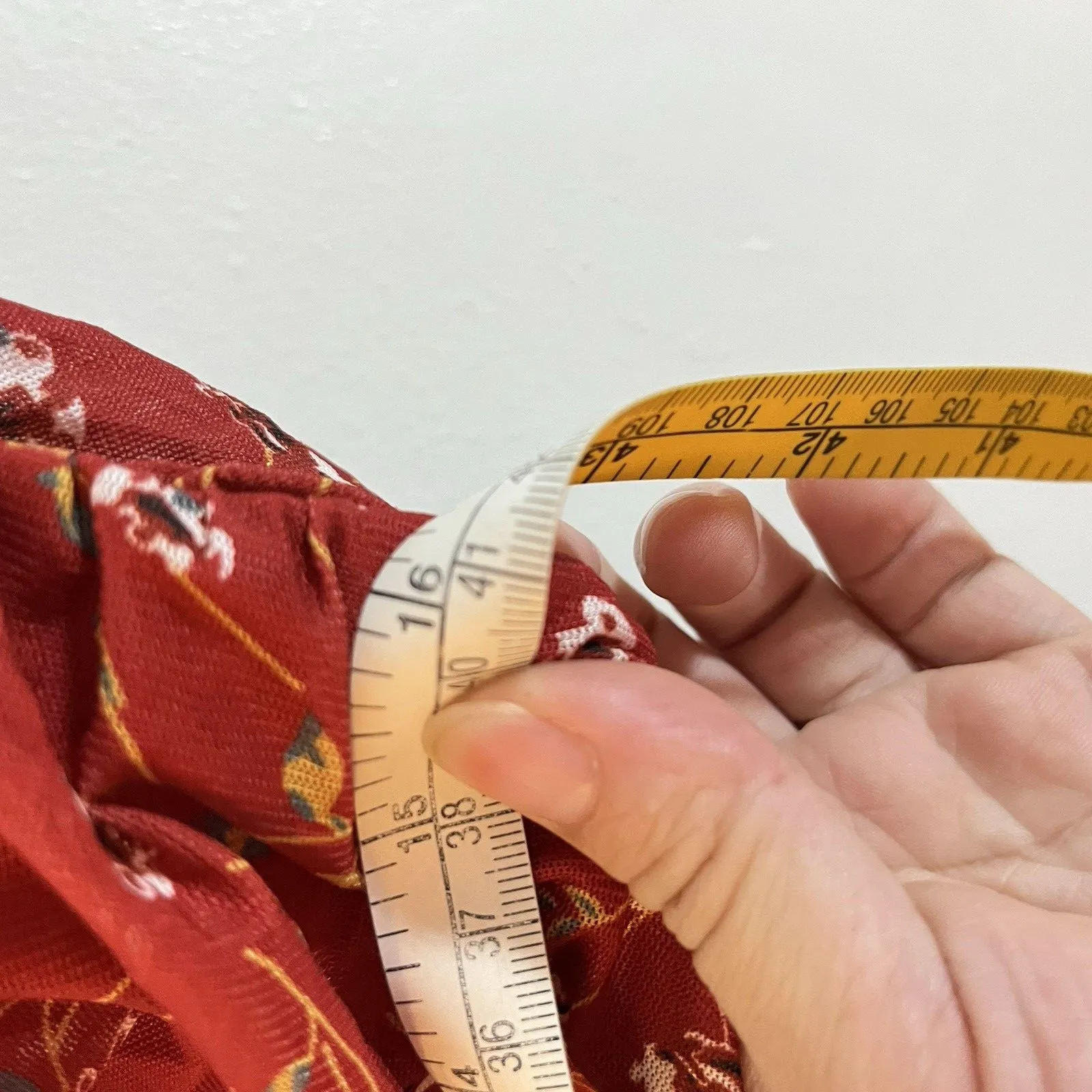 Hello Molly Red Foral Mesh Ruched Slip Mini Party Dress US 6 - Image 8