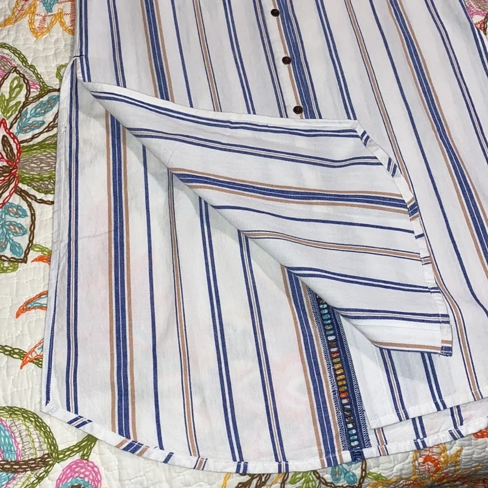 Jachs Girlfriend Striped buttondown highlow tunic - Image 5