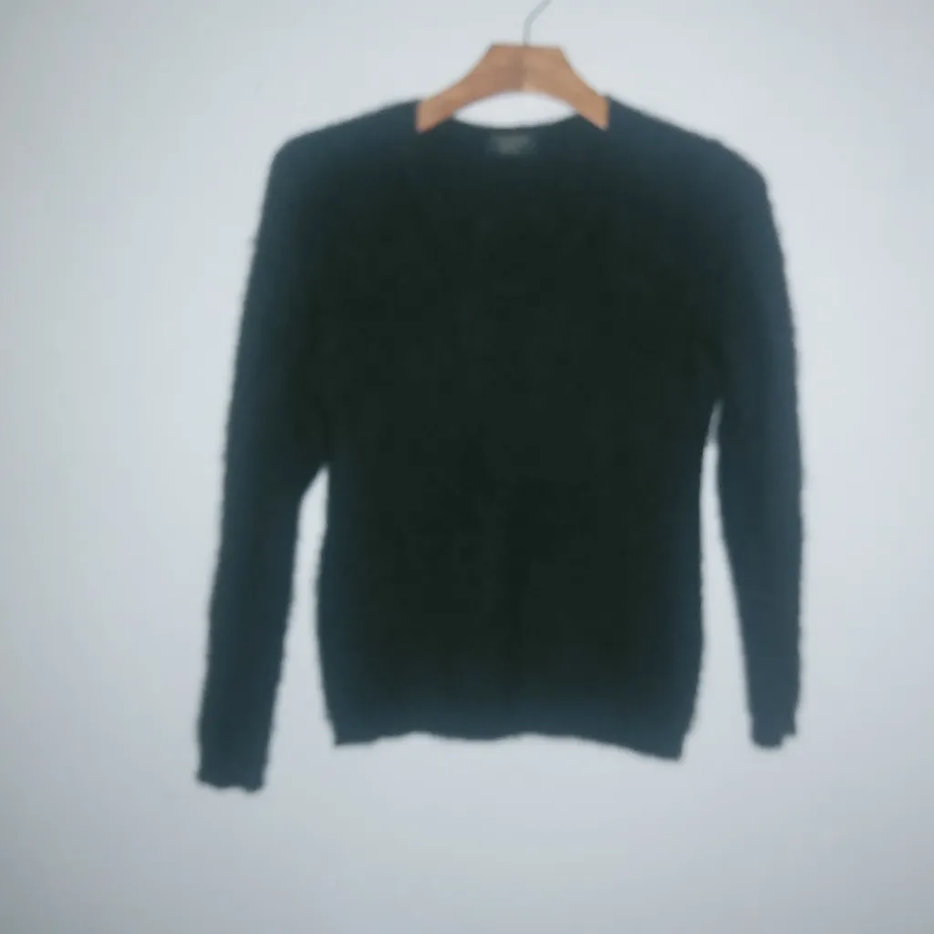 Charter Club Luxury Cashmere S Black V-Neck Pullover Sweater - Image 5
