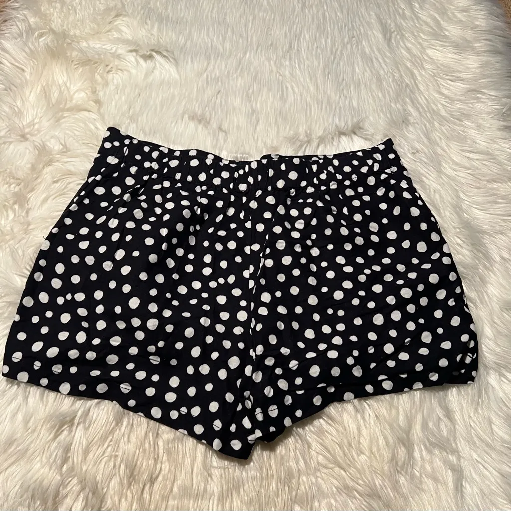 Loft Pleated Pull On Shorts Zoo Dot Navy Blue White XL - Image 7