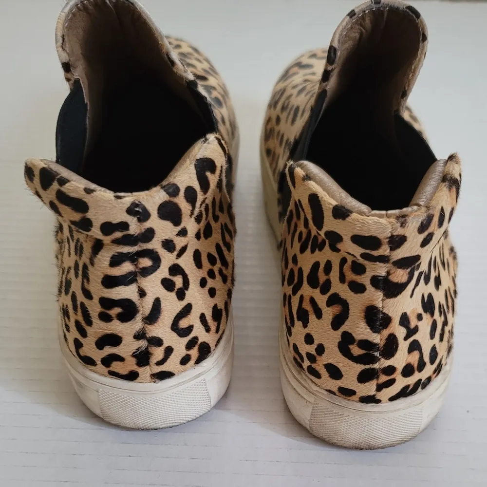 Coconuts By Matisse Harlan Leopard Animal Print High Top Real Fur Sneakers 8.5 - Image 9