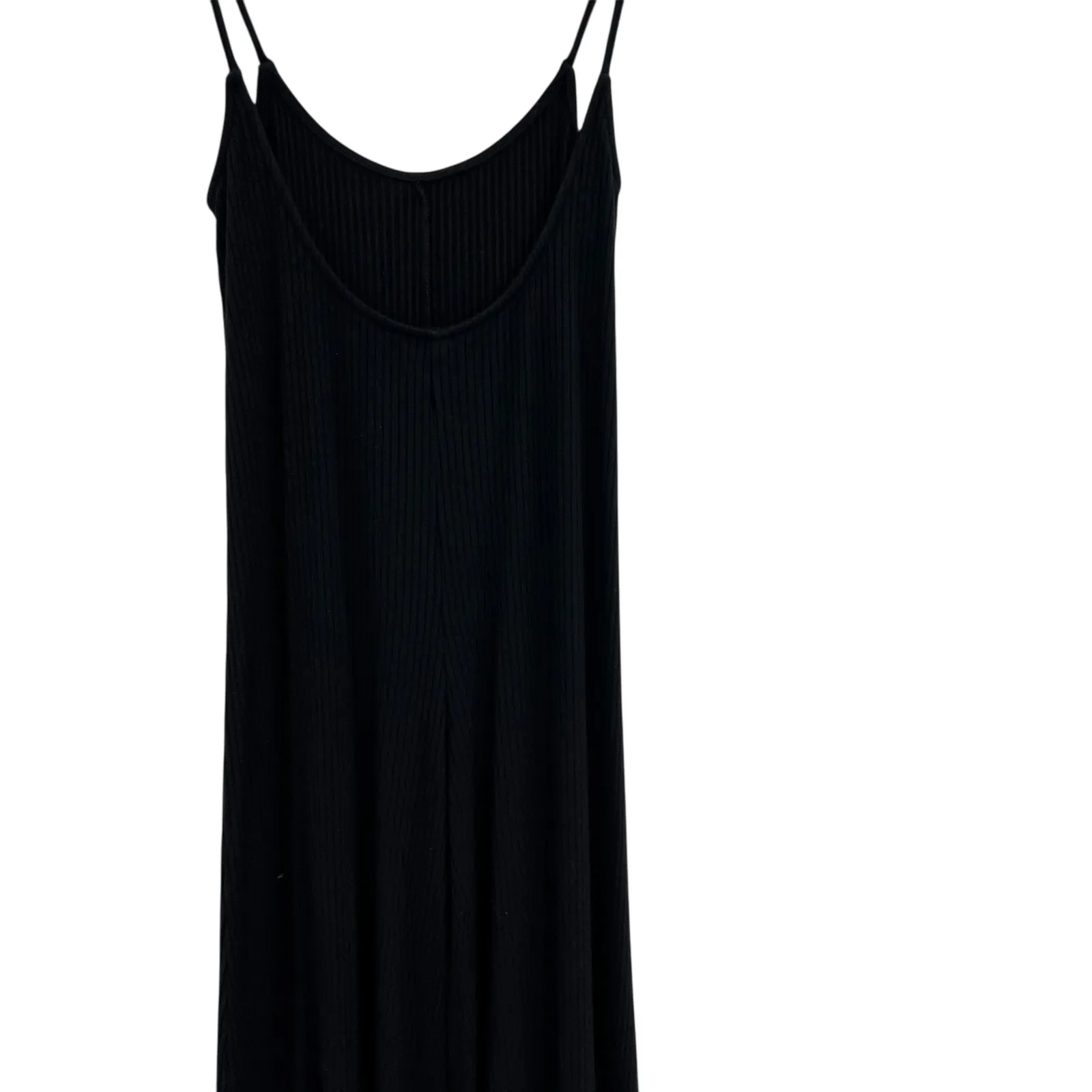 Rachel Pally Victoria Jumpsuit Ribbed Cropped Wide‎ Leg Black Size Small - Image 9