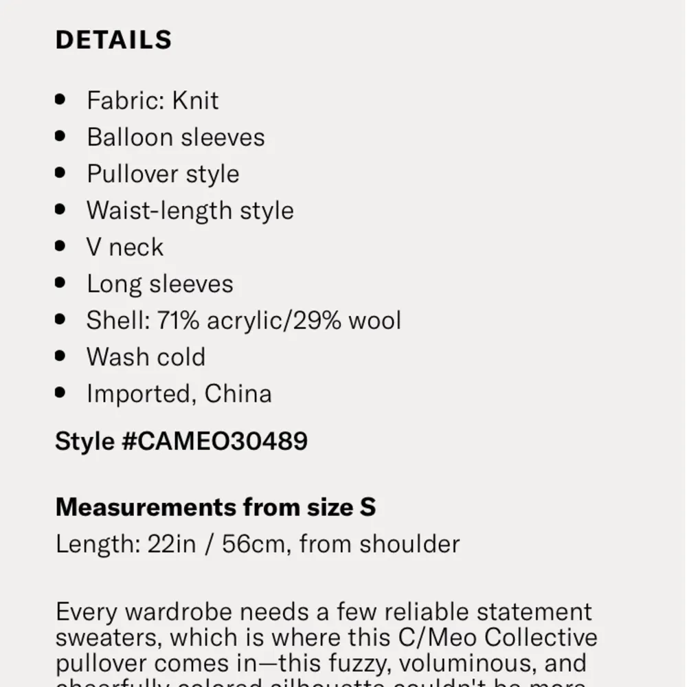 NWT C/MEO Coco Knit Sweater - Image 3