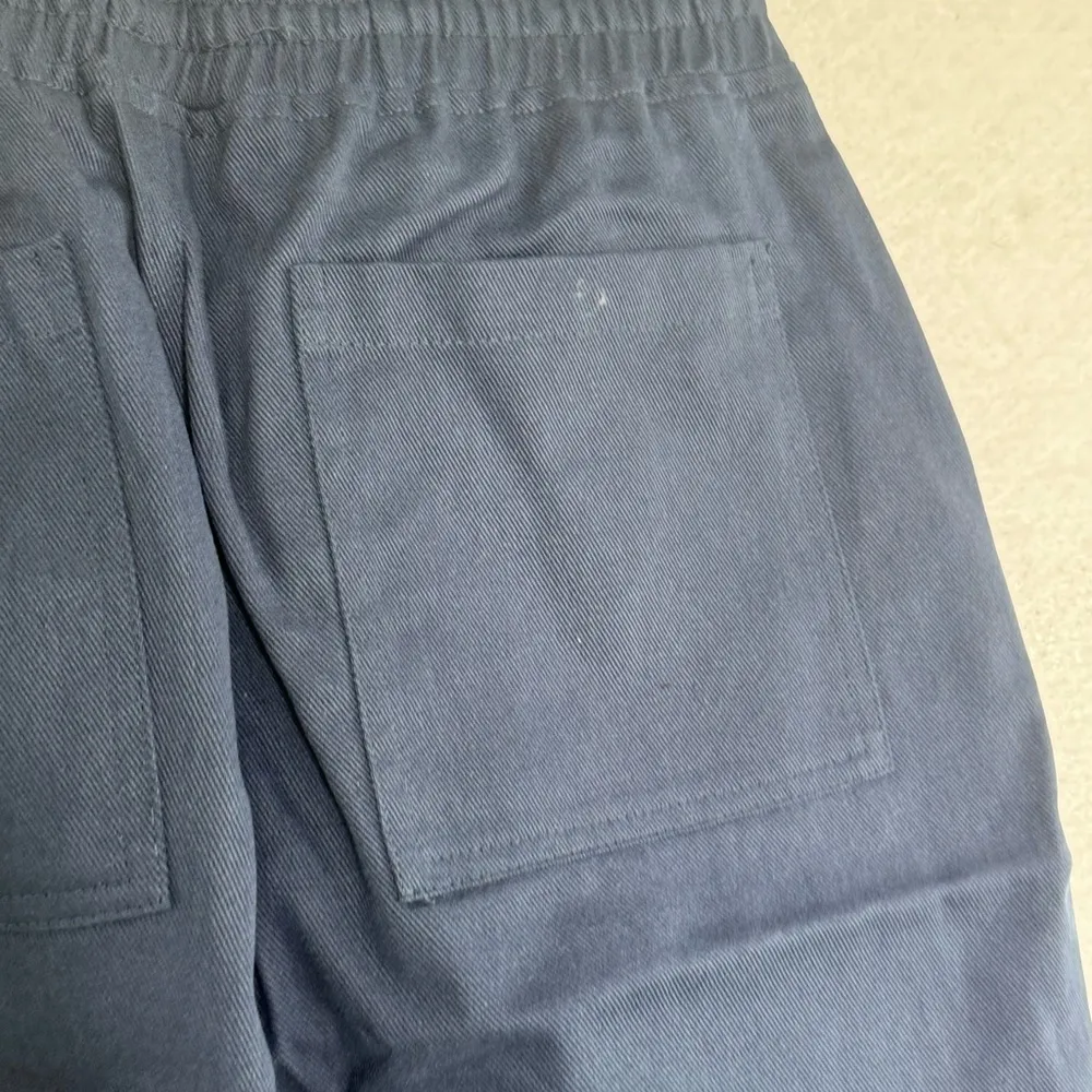 Saks  Size XS Ali Pants Navy Cropped Utility Elastic Waist Cotton NEW - Image 5