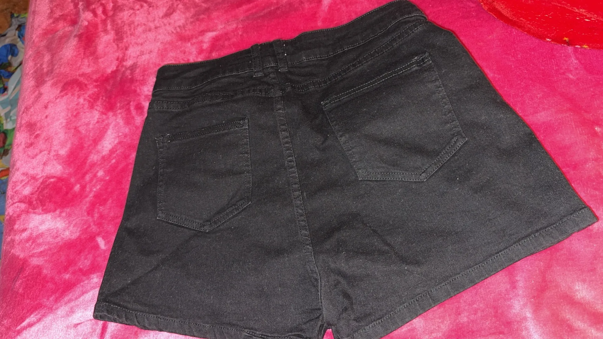 Black denim short with rhinestone Size M - Image 2