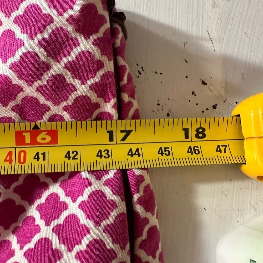 Talbots Pants Womens 12 Petite Capris Heritage Pink White Cropped Dress Business - Image 8