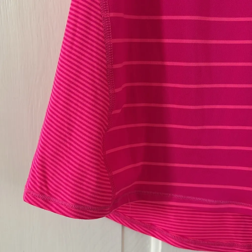 Athleta Chi Tank Varied Stripe Brilliant Magenta Size XS Wicking $44 Neon Bright - Image 6