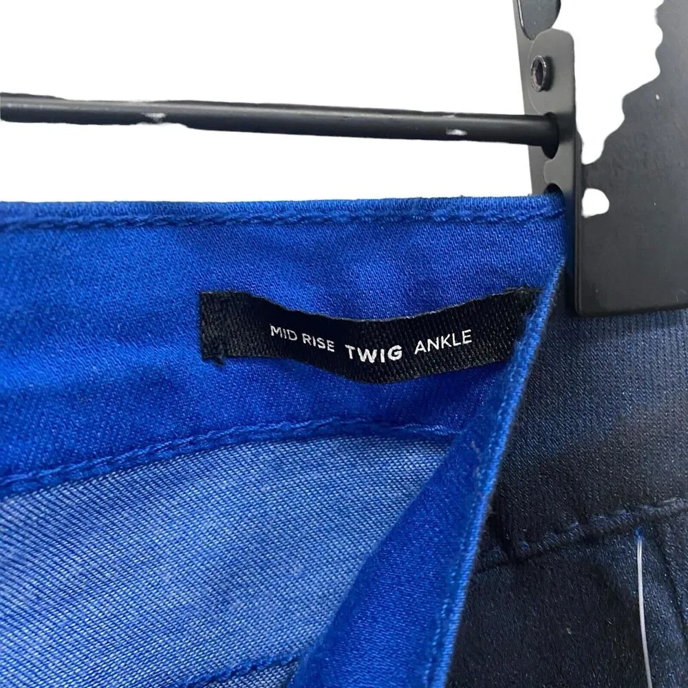 BDG Urban Outfitters Mid Rise Twig Ankle Jeans Blue 25W 29L Stretch Denim Wax - Image 12