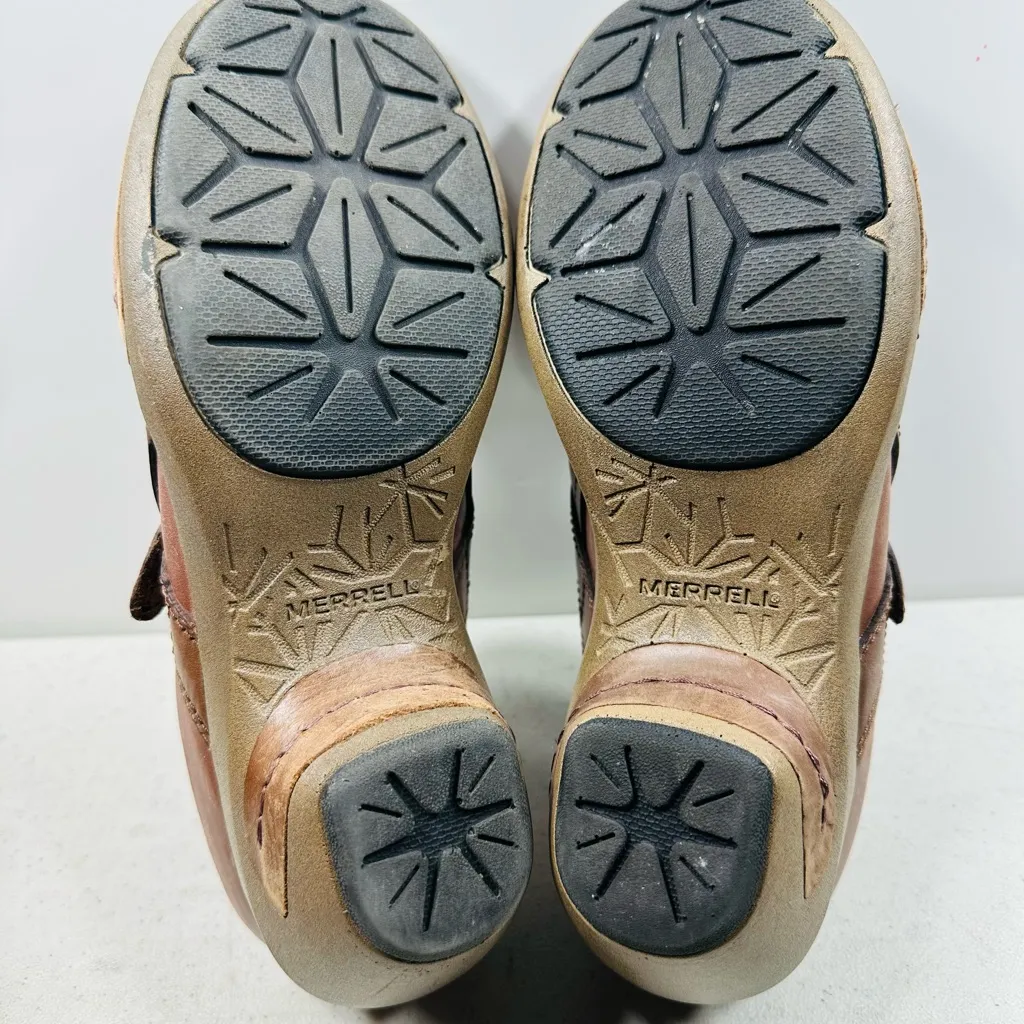 Merrell Woman Luxe Plunge Brown Leather Comfort Clogs Mule shoes sz 7,5 - Image 6
