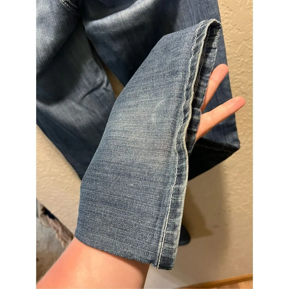 Seven7 Flare Blue Jeans Woman’s Size 12 - Minor Wear/Flaws - Image 15